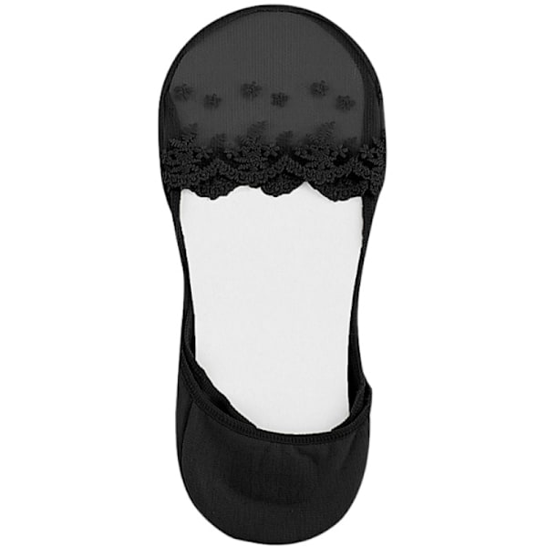 3 par osynliga, låga strumpor för kvinnor, Shallow Mouth Boat Socks Svart