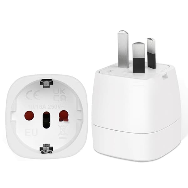 EU till AU Reseadapter - Vit, Kompakt & Bekväm