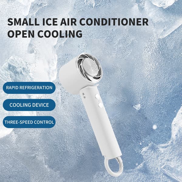 Bærbar nakkeventilator, sammenfoldelig bladløs ventilator med 90° rotation White White