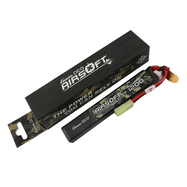 Lipo batteri GENS ACE AIRSOFT GUN 1200mAh 7,4V 2S1P 25C