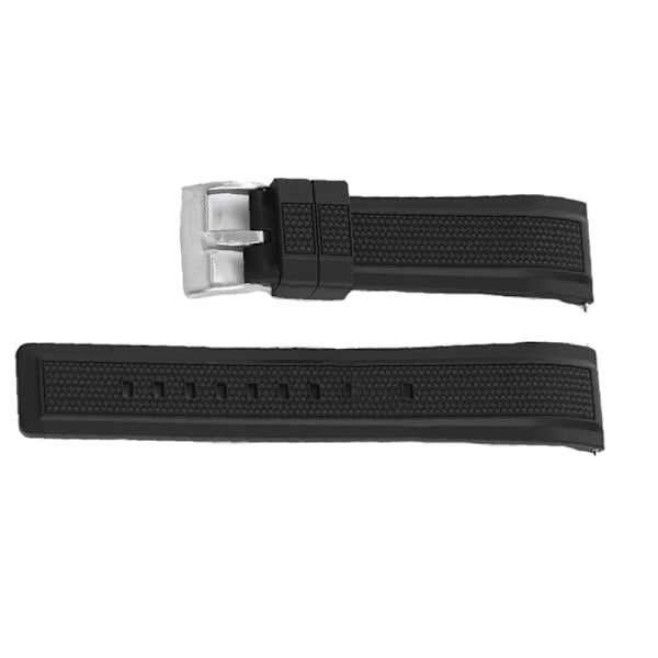 Silikoninen kellonranneke Huawei GT5/GT4/Watch4:lle Musta + hopea 20 mm