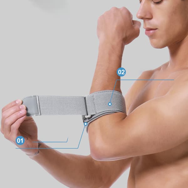 Albuebeskyttelse med nylon-velcrolukning Grey Grey