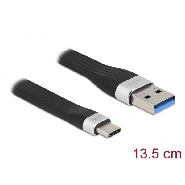 USB 3.2 Gen1 FPC Flat Ribbon Cable USB A>USB C 13.5cm PD 3A