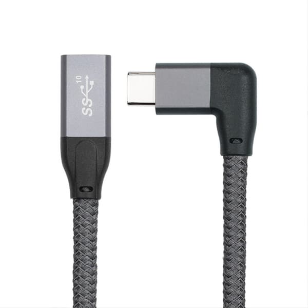 100W USB-C forlængerkabel - 20Gbps data & 4K video - vinkelret design 1.5m 1.5m