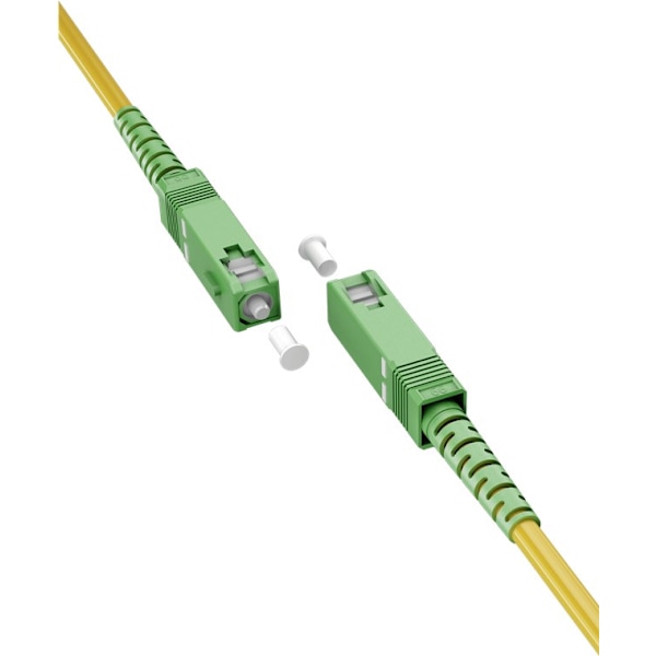 Fiberoptisk kabel (FTTH), Singlemode (OS2) Yellow, gul (Simplex), 2 m