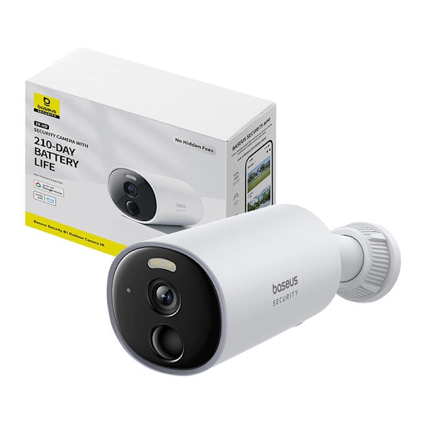Baseus B1 2k utomhuskamera (vit)