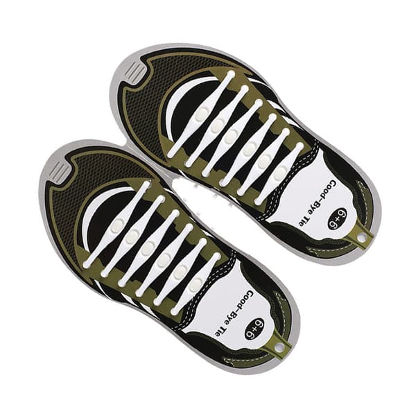 Silikonesnørebånd - Elastiske snørebånd uden binding til sneakers White White