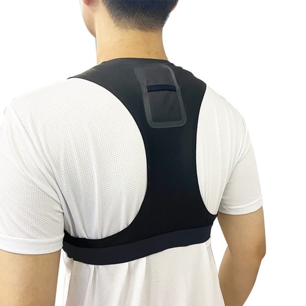 GPS-tracker vest til fodbold - sensorlomme og stabil pasform til holds træning, åndbar polyester, sort, str. M-XXL L L
