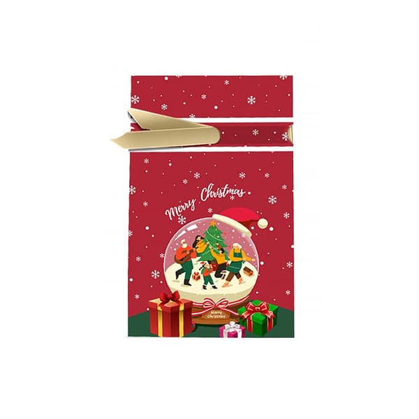 Julgodisväskor Glasbollsdesign 12x17cm (50-pack) - Festlig presentförpackning