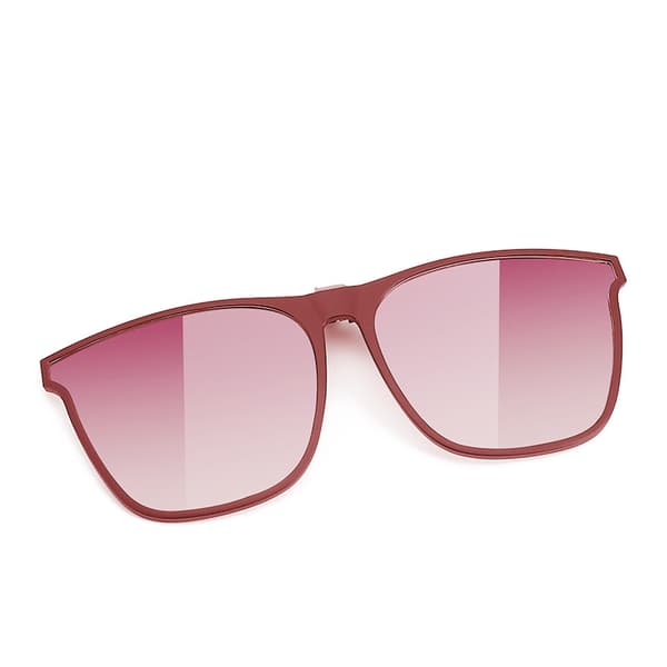 Clip-on solbriller - til brillerammer Pink+grey Pink+grey