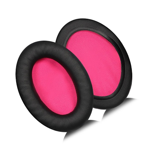 Utbytesöronkuddar för ASUS ROG Strix Go 2.4 Hörlurar - Svart konstläder med rosa bas