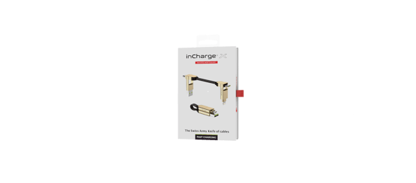 InCharge X, 100 W, USB-C/Lightning/M.USB, 7 cm, M.beige