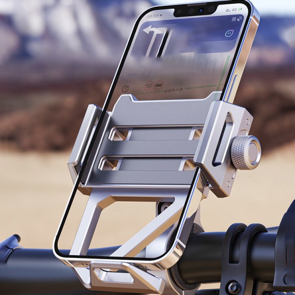 Mobiltelefonhållare för cykel 360 graders rotation Silver