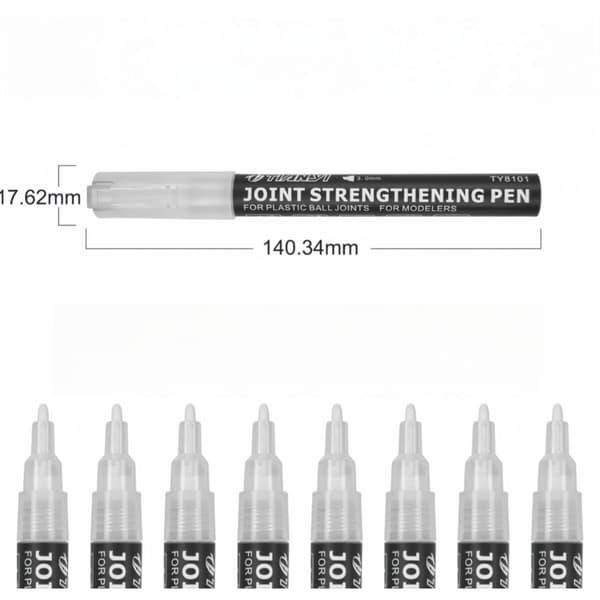 Modellfogförstärkningslimpenna Vit - 6 st Set, Stark Bindning & Precisionsapplikation