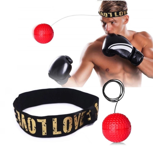 Pannbandsboxning - reflexboll med pannband - röd