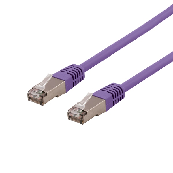 U/FTP Cat6a patch cable, LSZH, 1.5m, purple