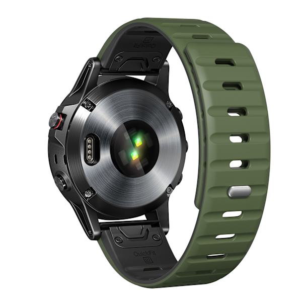 Garmin N54 Norman magnetisk urrem Sort + Grøn 22 mm