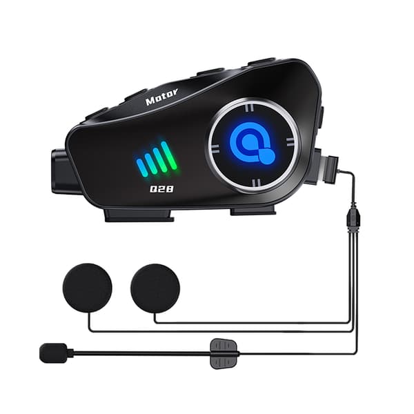 Hjelm Bluetooth Headset 2-i-1 Soft+Hard Mic, Sort