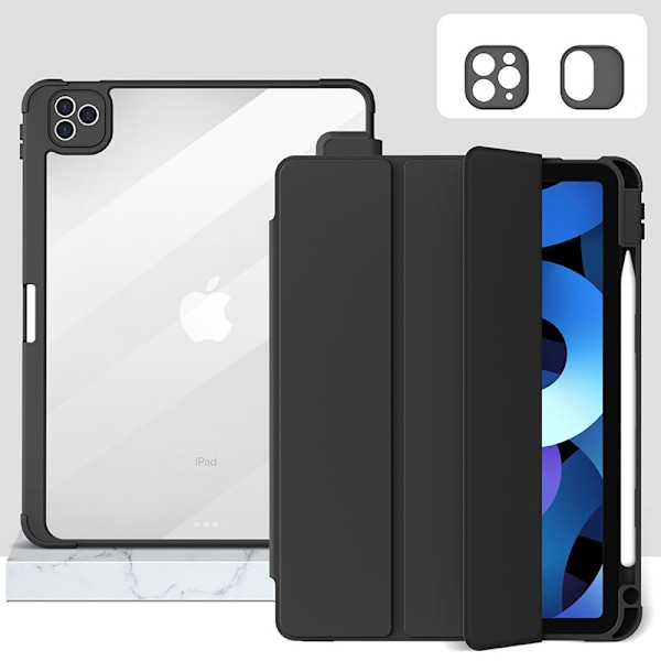 Stødsikkert akrylcover til iPad 7/8/9 (10,2 tommer) Sort