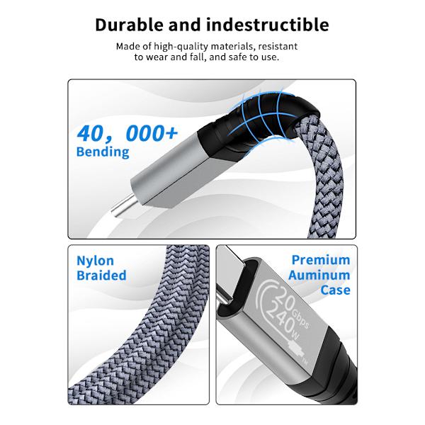 USB C-Kabel 240 W, USB 3.2-Kabel (20 Gbps) MultiColor 1 m MultiColor 1 m