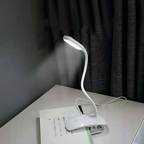 Boglampe - LED Clip-on Lampe til Læsning & Studier White White