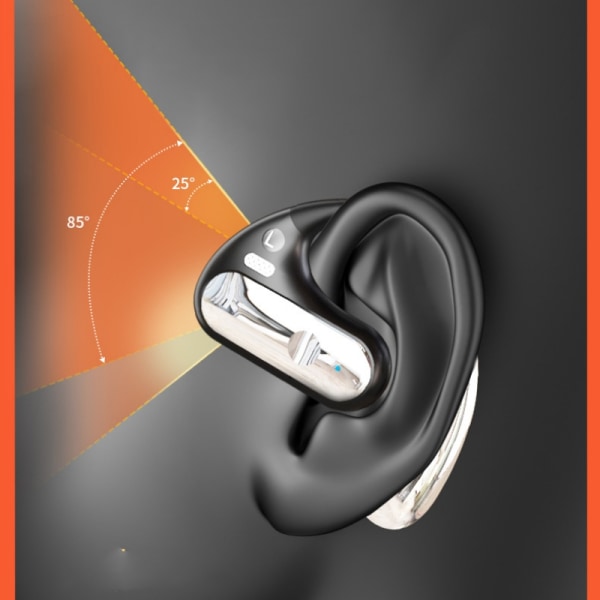 Trådlöst öronhängande Bluetooth-headset Svart