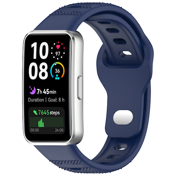Silikonerem til Huawei Band 10/9/8 - Prikket tekstur Blå