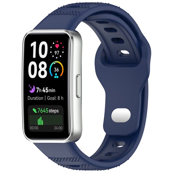 Silikonerem til Huawei Band 10/9/8 - Prikket tekstur Blue Blue