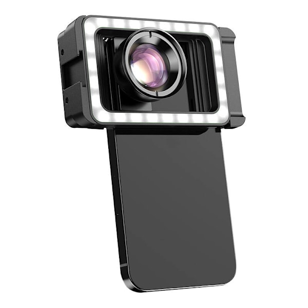 Mobillinse APEXEL APL-HB100FL23 100 mm makro med LED (sort)