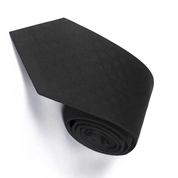 Klassisk slips av polyestersilke Black Black