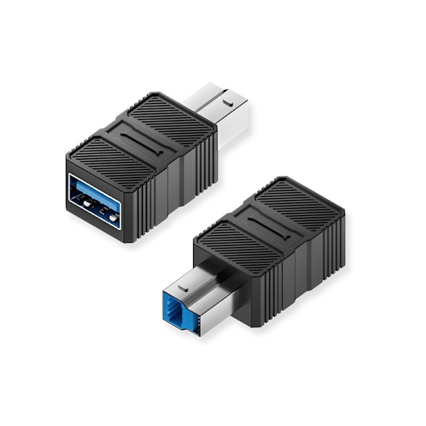USB 3.0 B Han(M) til A Hun(USB-F) Adapter (2-pak)