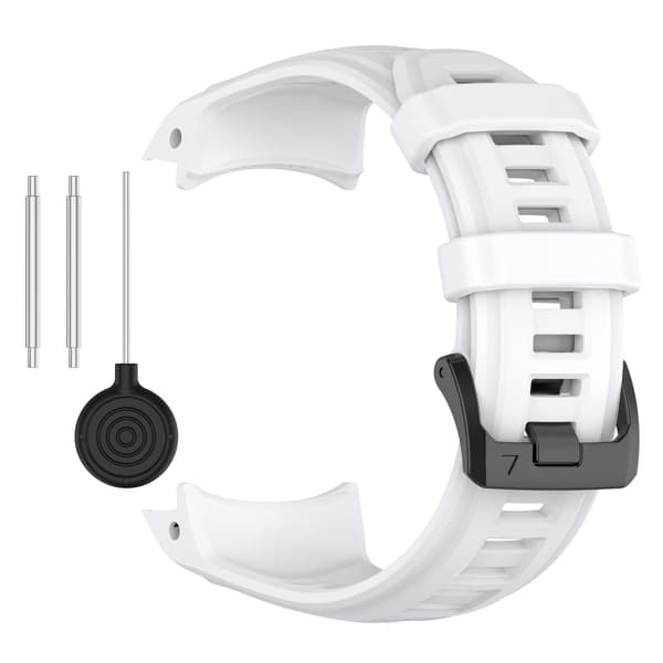 Silikonerem til Garmin Instinct 3 (50 mm) - Hvid