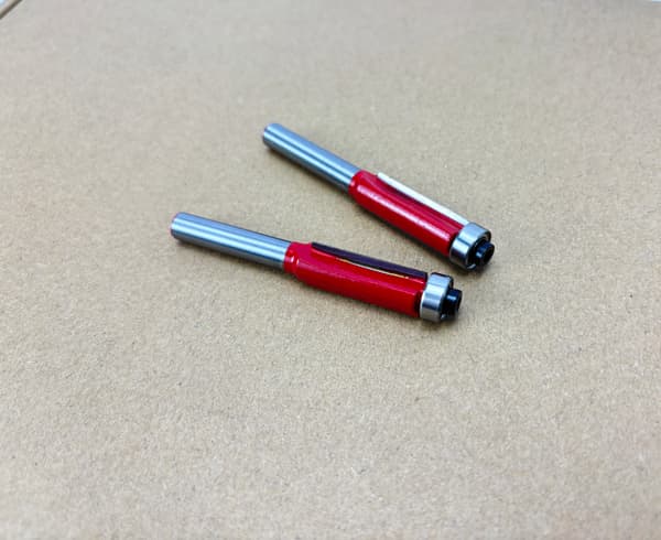 1/4" Shank Trim Fræserbit med Skær (2-pak) C