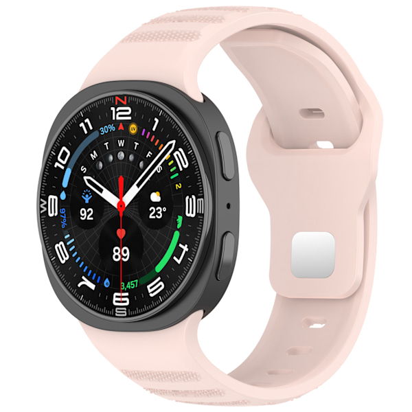 Tyylikäs silikoniranneke Galaxy Watch8 & Watch Ultra2 -kelloille Vaaleanpunainen