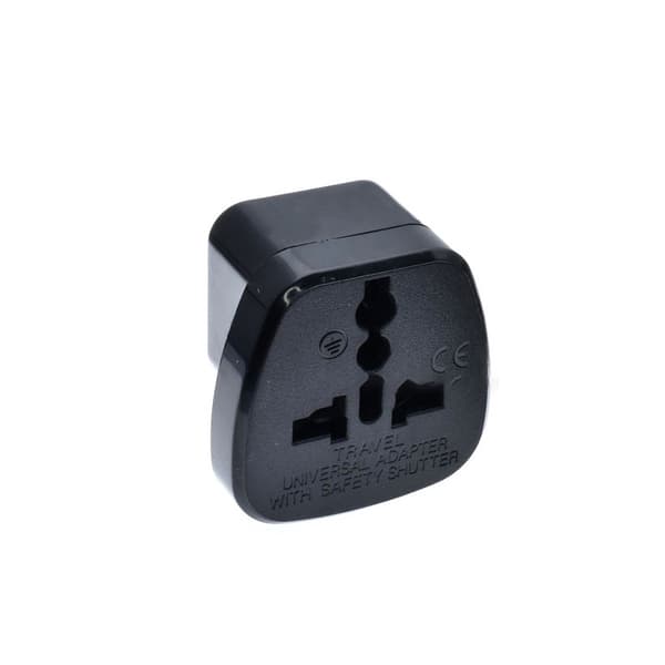 Reseadapter - Europeisk standard, kompakt design Black Black