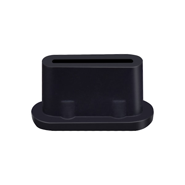 USB-C-pölytulpat matkapuhelimille ja kannettaville tietokoneille, 5 kpl Musta