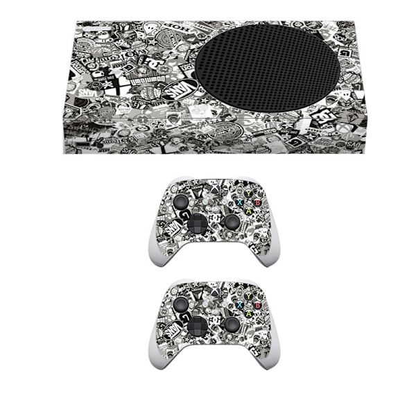 Xbox Series S Console Skin Set Sort + Hvid