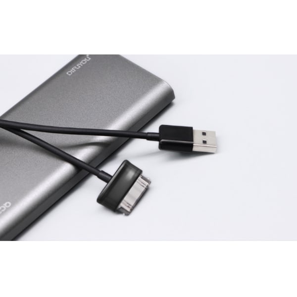 30 pin USB-kabel / laddningskabel för datasynkronisering Svart 1 Svart 1 m