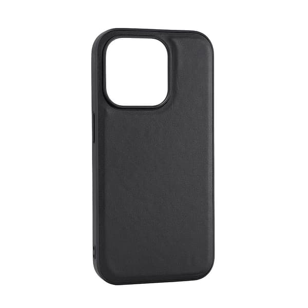 iPhone 15 Pro -puhelimen PU-suojakuori, musta