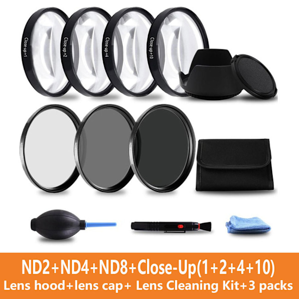 Makro-nærfilter sæt +1 +2 +4 +10 72 mm