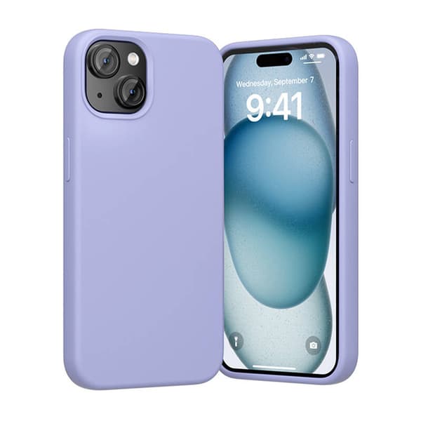 Vention KUFV0-20 Silikone Cover til iPhone 15 Plus (lilla)