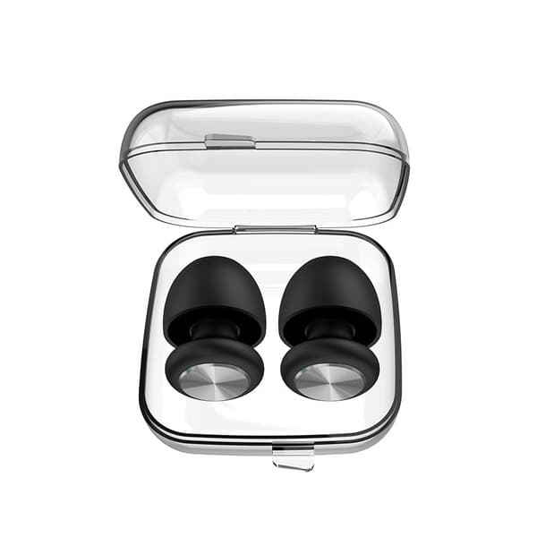 Bløde silikone støjreducerende ørepropper Black Black