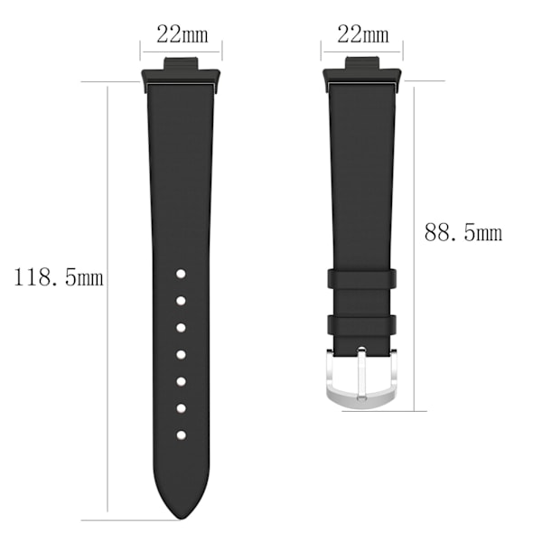 Äkta läder klockarmband för Redmi 4 Svart