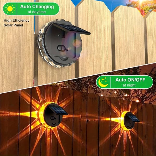 LED Petal Solcellsvägglampor Varmvit (4-pack) - Utomhus Trädgårdsinredning
