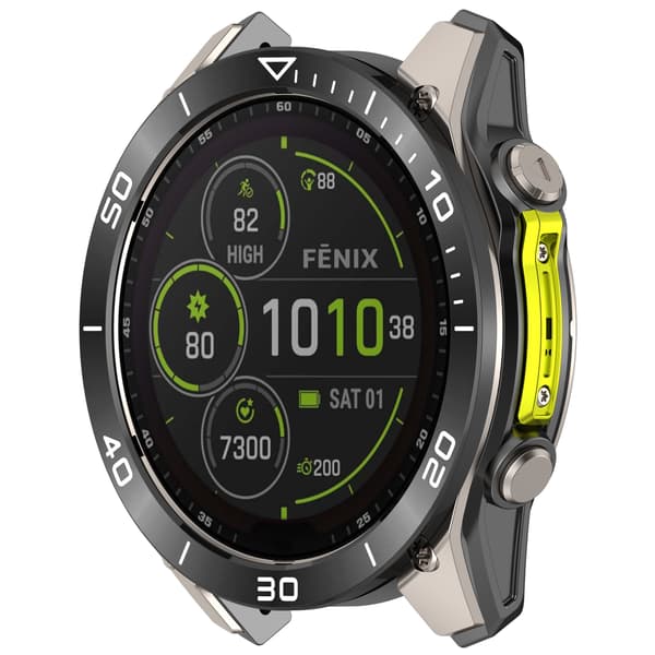 Garmin Tactix 8 Solar -älykellon teräskehys - Musta
