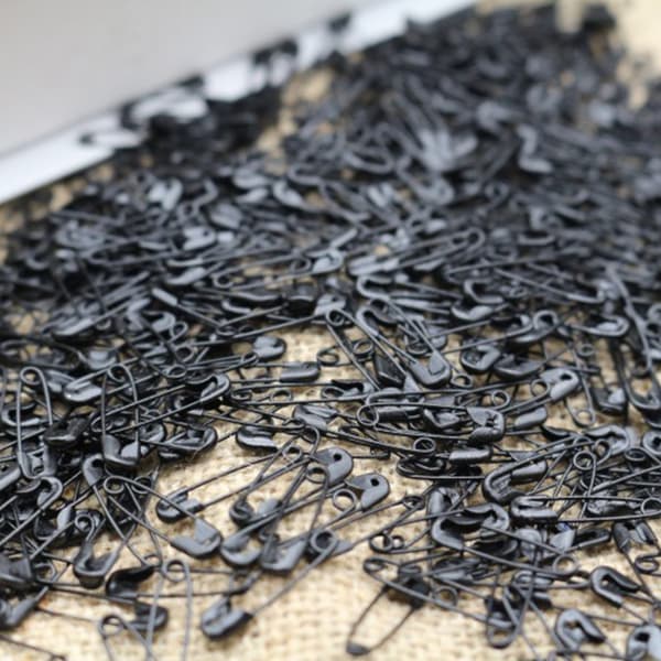 22mm Säkerhetsnålar, 1000-pack Black Black