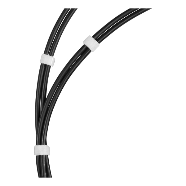Hook and loop fastener cable ties, width 10mm, 5m, white