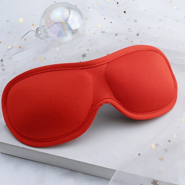 3D Mælkesilke Øjenmaske - Let og Komfortabel Søvnmaske Red Red