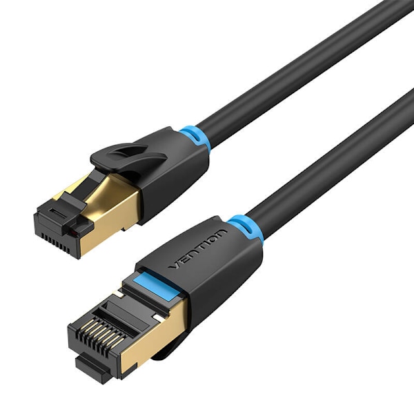 Nätverkskabel CAT8 SFTP-ventil IKABF RJ45 Ethernet 40Gbps 1m Svart
