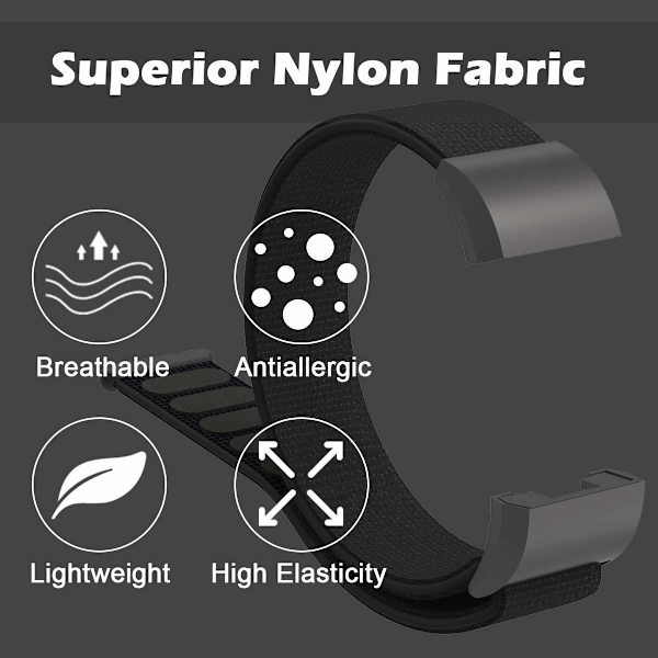 Fitbit Charge 2 armband nylon Svart